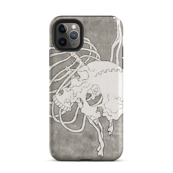 Skull and a Rib Cage - Katsushika Hokusai Phone Case Iphone 11 Pro Max / Matte Skull-themed Phone Case Katsushika Hokusai Iphone Case,