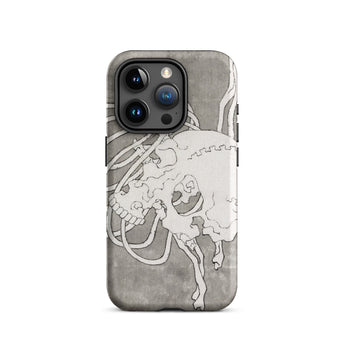Skull and a Rib Cage - Katsushika Hokusai Phone Case Iphone 15 Pro / Matte Skull-themed Phone Case Katsushika Hokusai Iphone Case, Iphone,