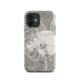 Skull and a Rib Cage - Katsushika Hokusai Phone Case Iphone 12 / Matte Skull-themed Phone Case Katsushika Hokusai Iphone Case, Iphone, Rib