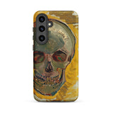 Skull - Vincent Van Gogh Fever Dream Phone Case Samsung Galaxy S24 Plus / Matte Phone Case Textured Impressionistic Painting Skull