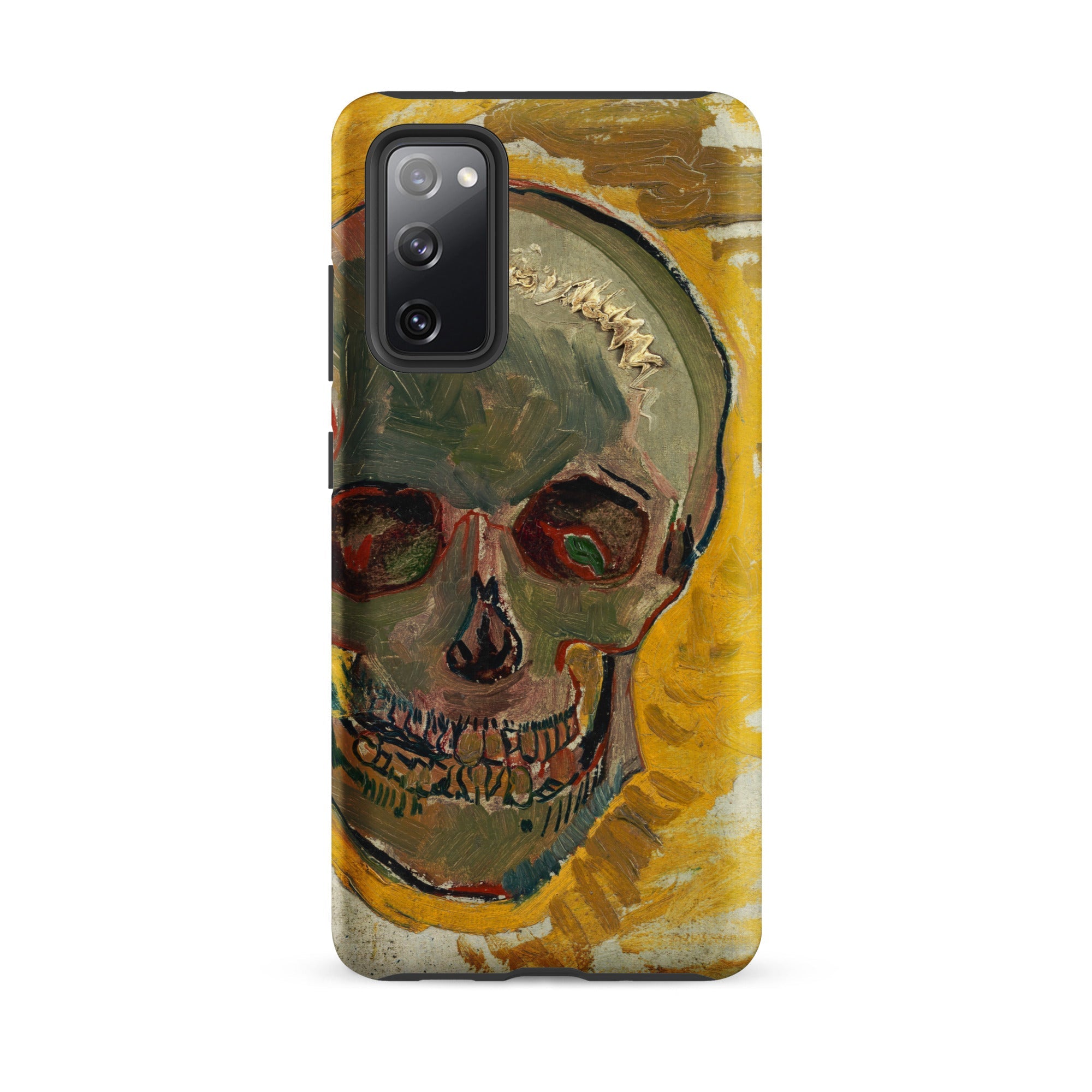 Skull Vincent Van Gogh Fever Dream Samsung Case, Galaxy S20 Fe / Matte, Phone Case Painted Skull Design