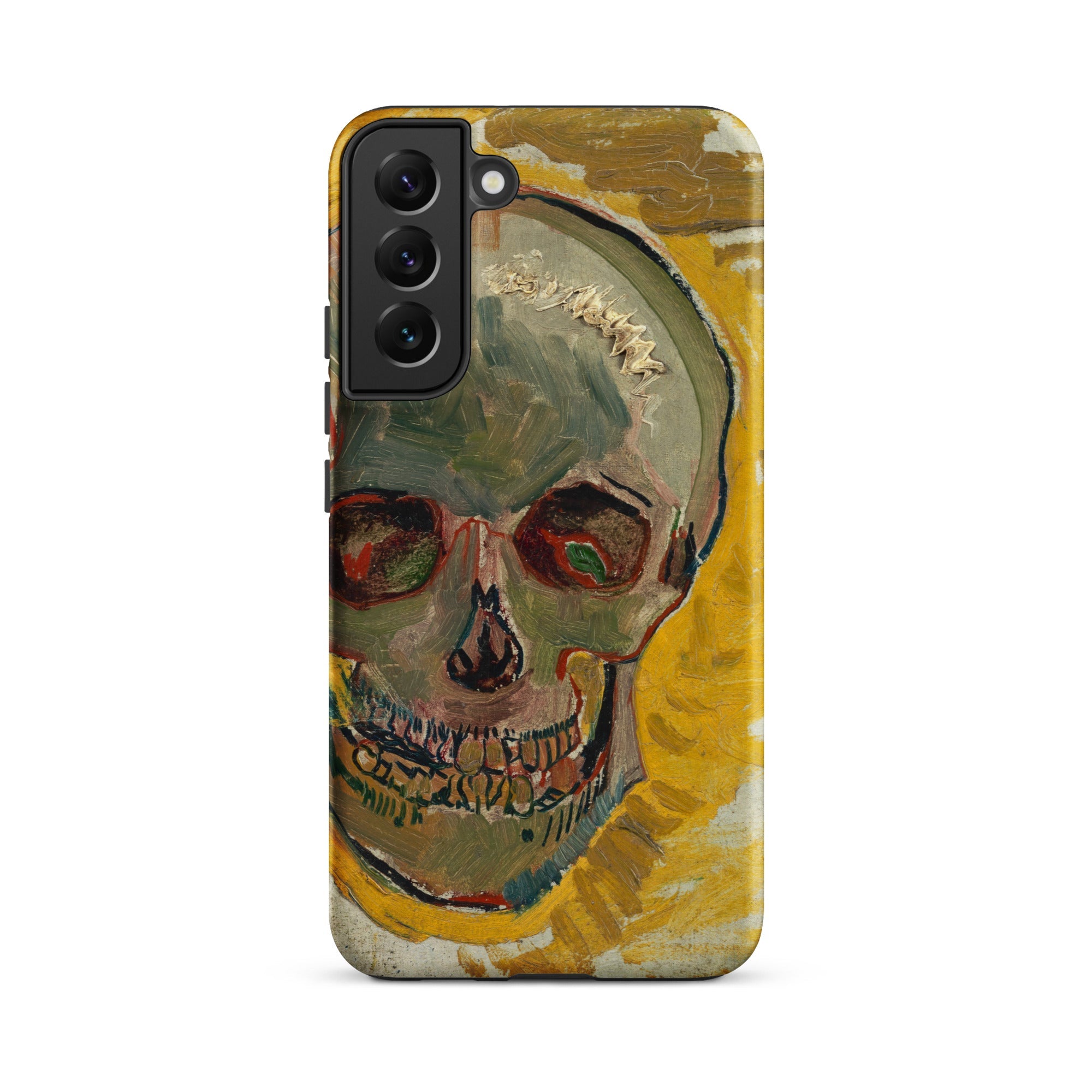 Skull Vincent Van Gogh Fever Dream Samsung Case, Galaxy S22 Plus / Matte, Smartphone Case Painted Skull Design