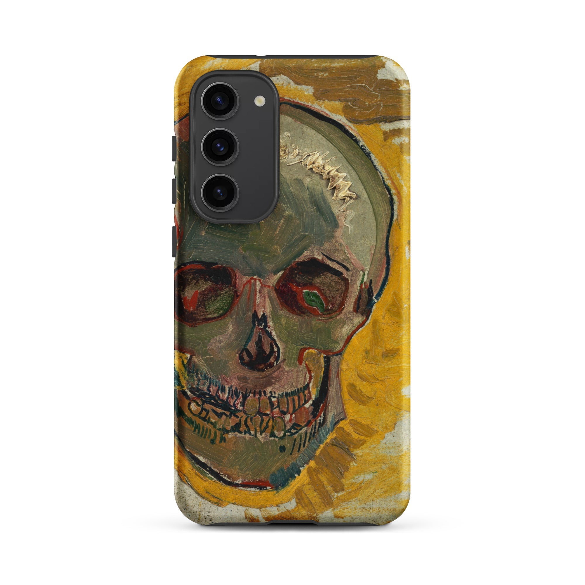 Skull Vincent Van Gogh Fever Dream Samsung Case, Galaxy S23 Plus / Matte, Phone Case Painted Skull Design