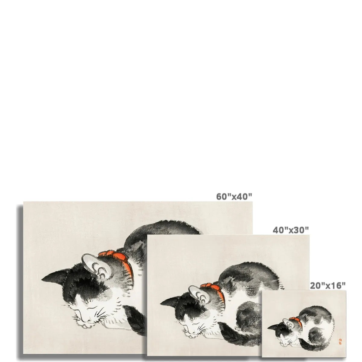 Sleeping Cat By Kōno Bairei Fine Art Print - Posters Prints & Visual Artwork - Aesthetic Art