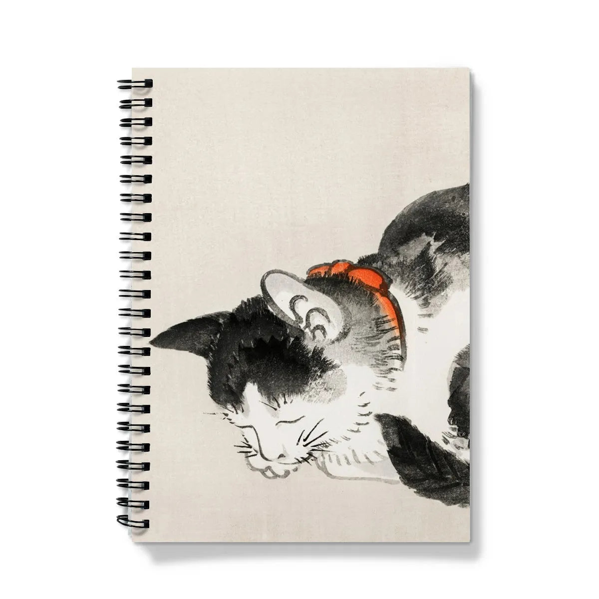 Sleeping Cat By Kōno Bairei Notebook - A5 / Graph - Notebooks & Notepads - Aesthetic Art