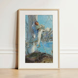 Sleeping Sailor - Henry Scott Tuke Art Print / Canvas Framed Painting Man Sailboat Rendered Impressionistic Style Soft Henry Scott Tuke,