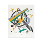 Small Worlds Iv Wassily Kandinsky Art Print, Abstract Geometric Artwork Shapes Lines Patterns Yellow Green