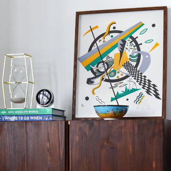 Small Worlds Iv - Wassily Kandinsky Art Print / Canvas Abstract Art Print Geometric Shapes Patterns Yellow Green Wassily Kandinsky’s