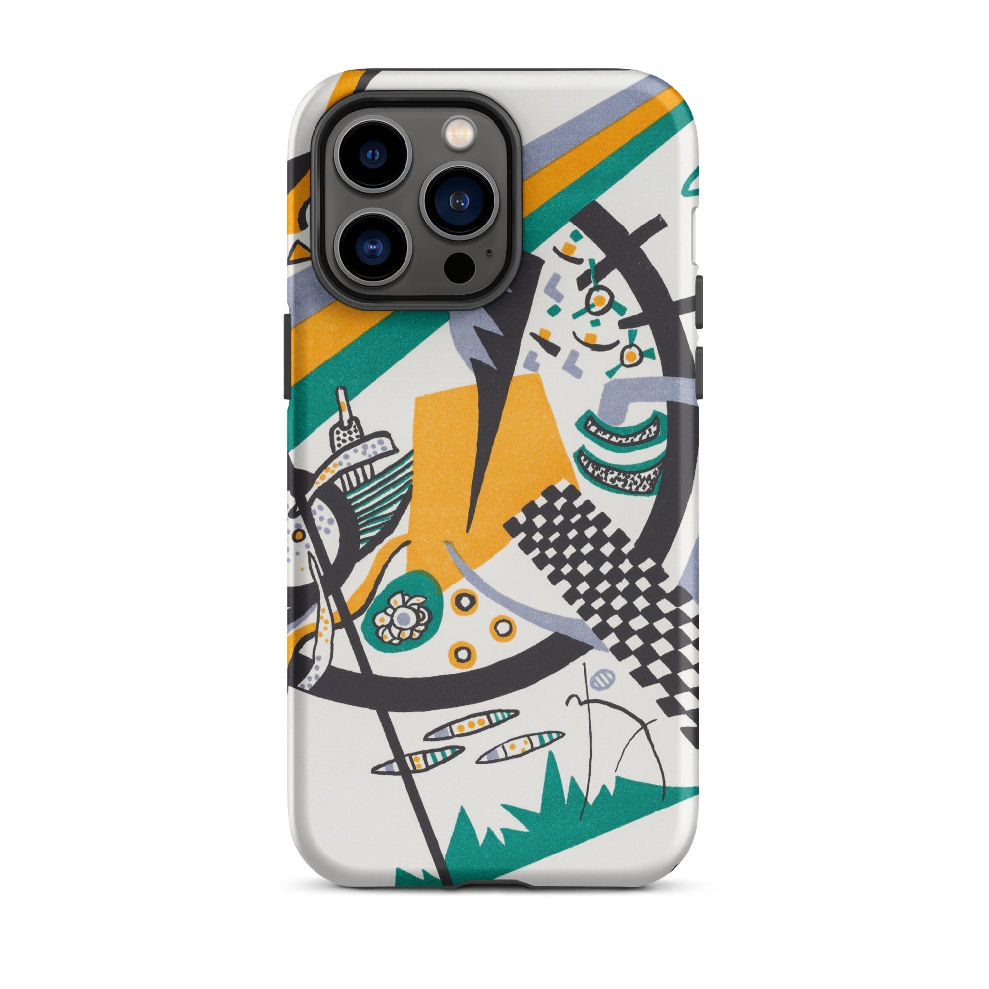 Small Worlds Iv Wassily Kandinsky Iphone Case, 14 Pro Max / Matte, Abstract Art Phone Case