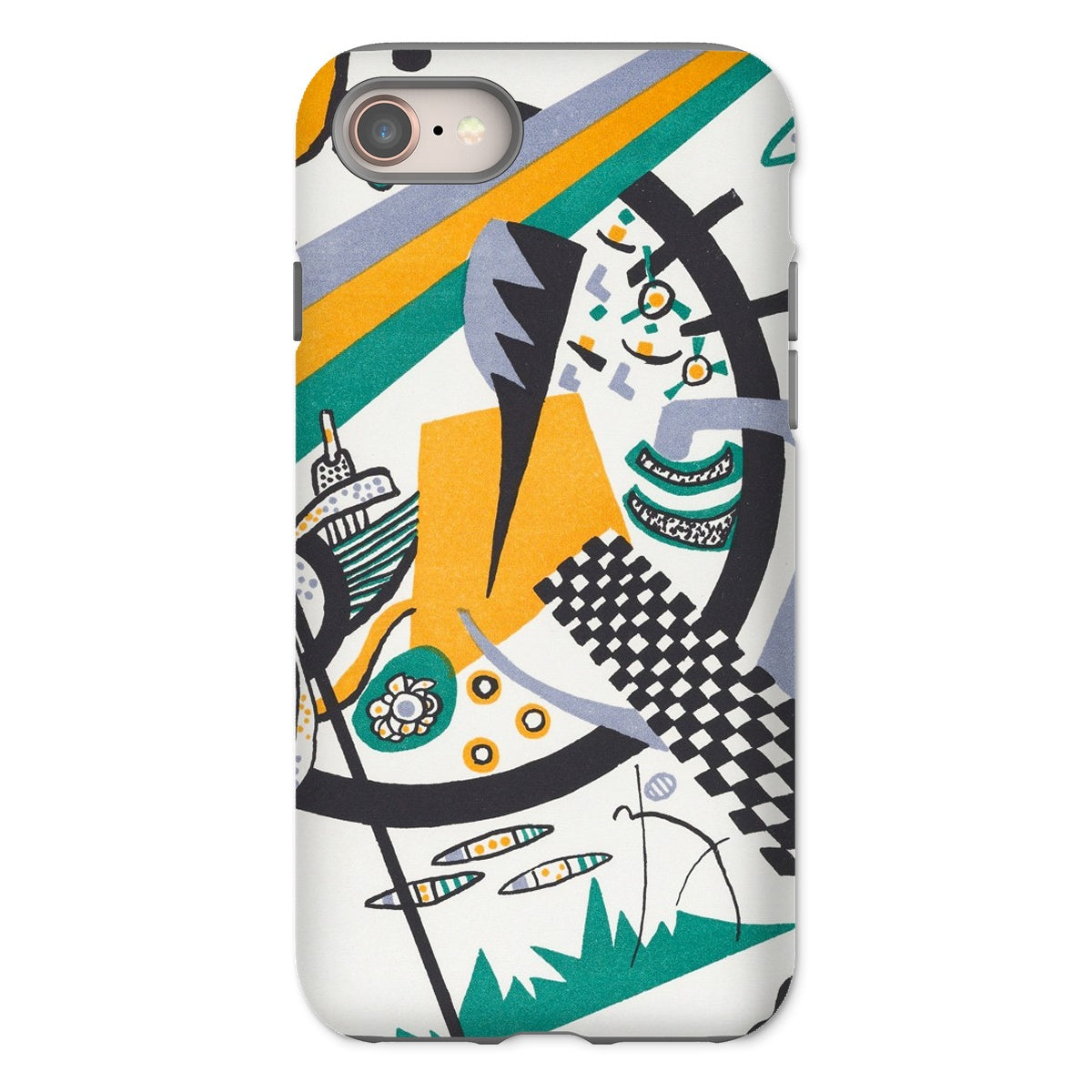 Small Worlds Iv Wassily Kandinsky Iphone Case, 8 / Matte, Abstract Patterned Phone Case Colorful Geometric Shapes Designs