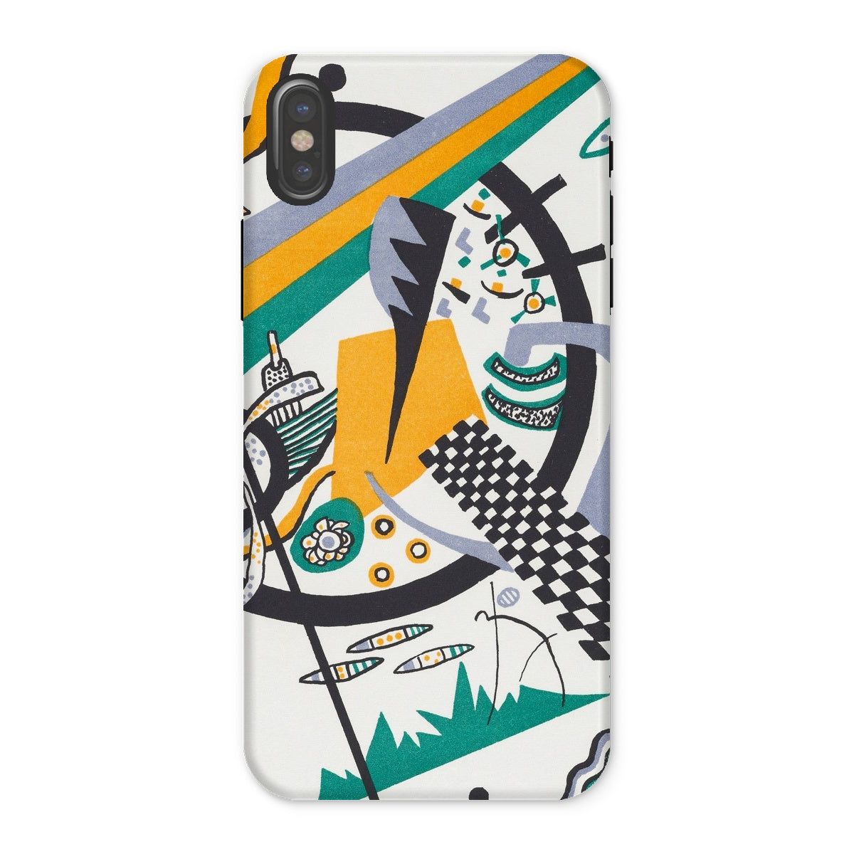 Small Worlds Iv Wassily Kandinsky Iphone Case, x / Matte, Abstract Art Inspired Phone Case Geometric Shapes Bold Colors