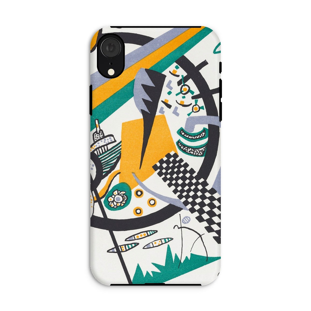Small Worlds Iv Wassily Kandinsky Iphone Case, Xr / Matte, Abstract Art Phone Case Colorful Geometric Shapes Patterns