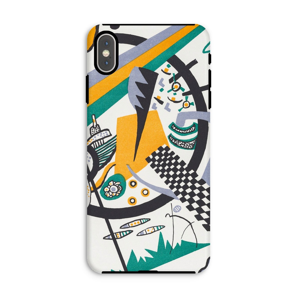 Small Worlds Iv Wassily Kandinsky Iphone Case, Xs Max / Matte, Abstract Art Inspired Phone Case Geometric Shapes Bold Colors