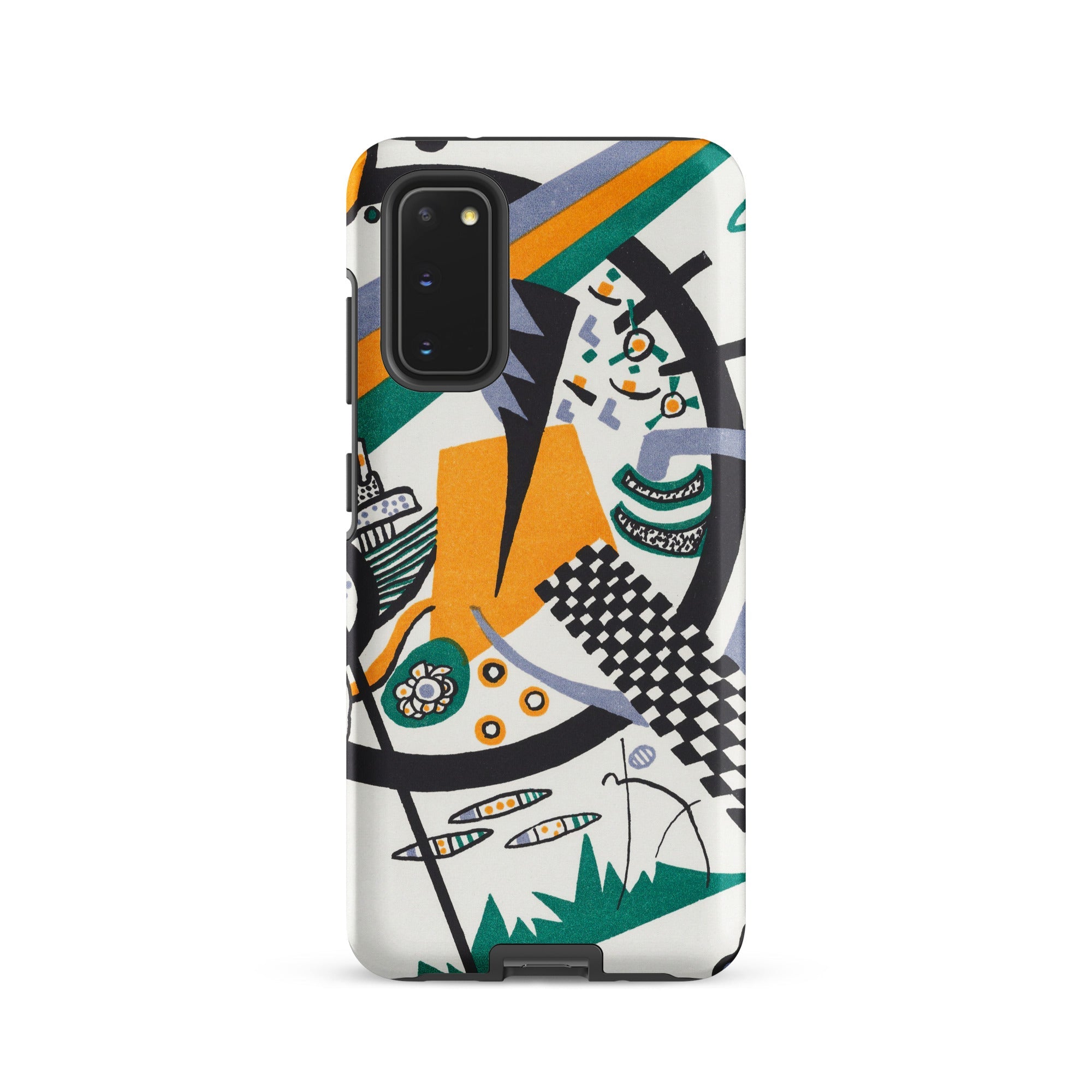 Small Worlds Iv Wassily Kandinsky Samsung Case, Galaxy S20 / Matte, Smartphone Case Abstract Art Design Black White Yellow