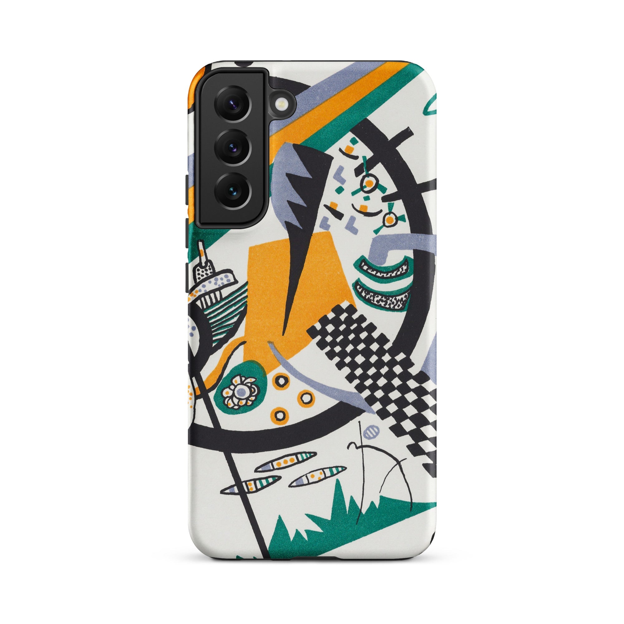 Small Worlds Iv Wassily Kandinsky Samsung Case, Galaxy S22 Plus / Matte, White Smartphone Case Colorful Abstract Art Design