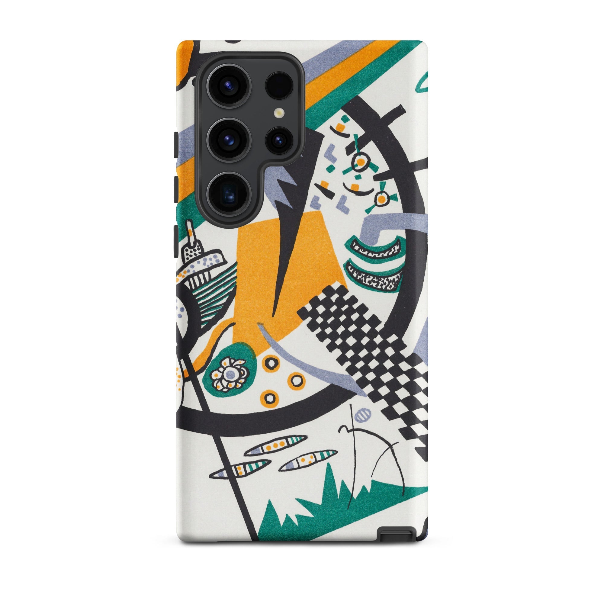 Small Worlds Iv Wassily Kandinsky Samsung Case, Galaxy S23 Ultra / Matte, White Phone Case Abstract Colorful Pattern