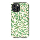 Willow Bough - William Morris Leaf Motif Pattern Iphone Case 12 Pro / Matte Mobile Phone Cases