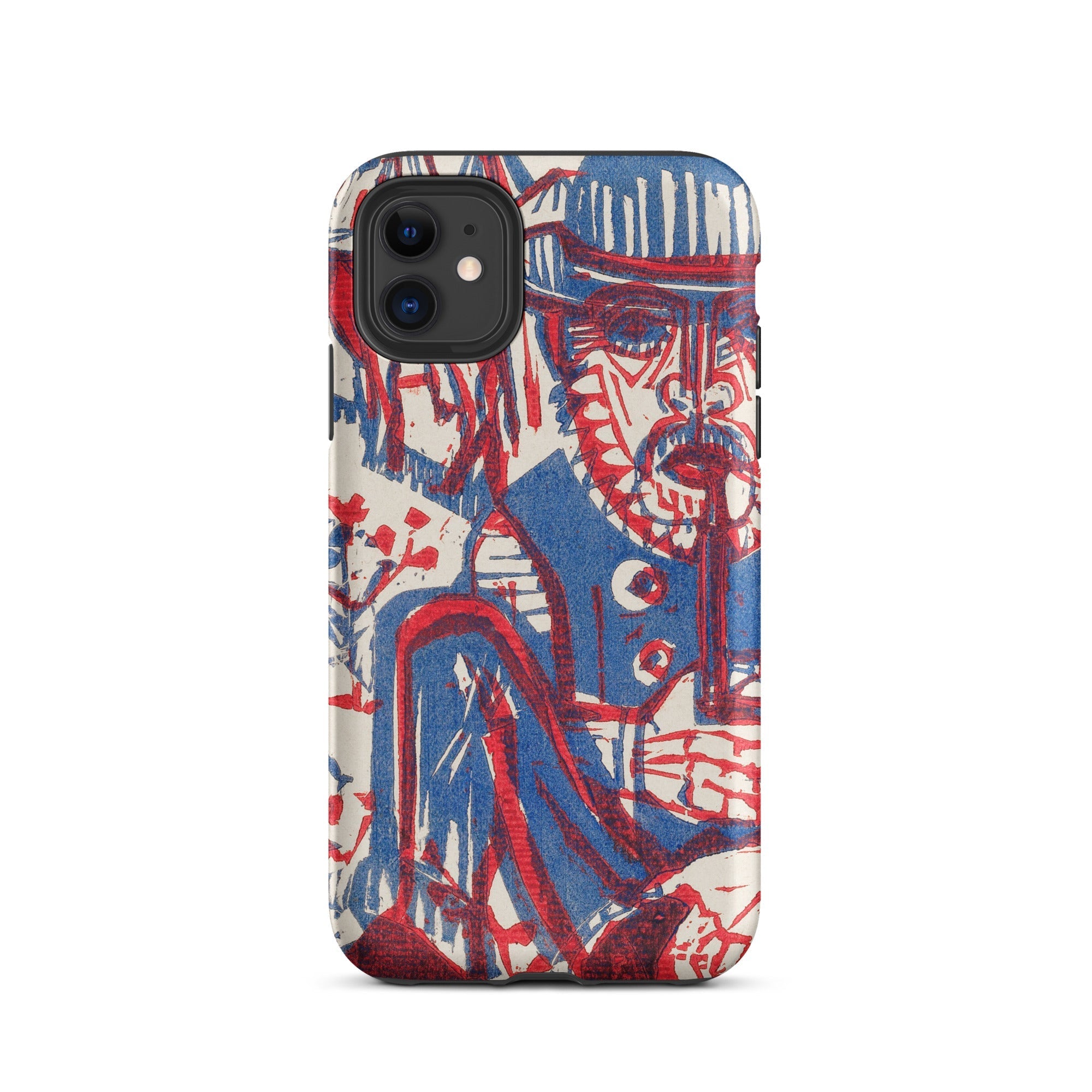 Smoking Peasant Ernst Ludwig Kirchner Iphone Case, 11 / Matte, Artistic Phone Case
