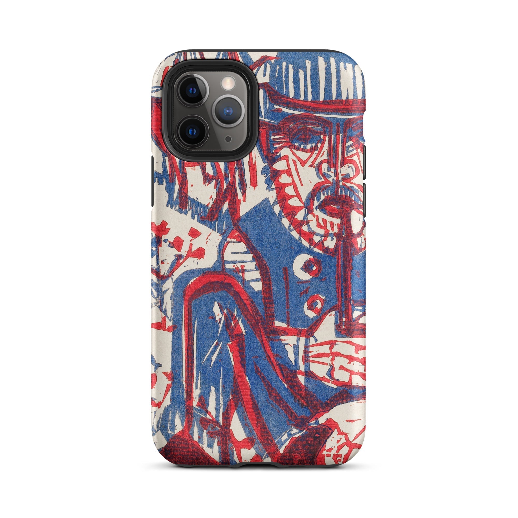 Smoking Peasant Ernst Ludwig Kirchner Iphone Case, 11 Pro / Matte, Iphone Case Red Blue Artwork