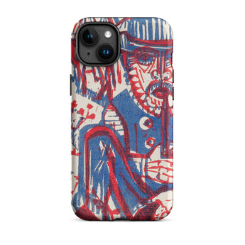 Smoking Peasant - Ernst Ludwig Kirchner Iphone Case, 15 Plus / Matte, Artistic Phone Case