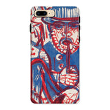 Smoking Peasant - Ernst Ludwig Kirchner Iphone Case, 8 Plus / Matte, Phone Case Red Blue Abstract Design