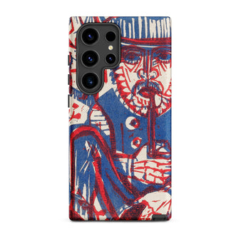 Smoking Peasant - Ernst Ludwig Kirchner Phone Case, Samsung Galaxy S24 Ultra / Matte, Mobile Cases, Toby Leon