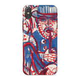 Smoking Peasant - Ernst Ludwig Kirchner Iphone Case, x / Matte, Phone Case Blue Red Print