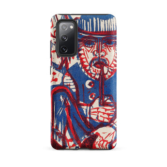 Smoking Peasant - Ernst Ludwig Kirchner Samsung Case, Galaxy S20 Fe / Matte, Smartphone Case Folk Art-style Illustration Person Hat