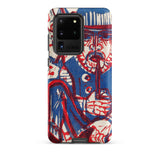 Smoking Peasant - Ernst Ludwig Kirchner Samsung Case, Galaxy S20 Ultra / Matte, Smartphone Case Blue Red Abstract Design Stylized Figure