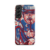 Smoking Peasant - Ernst Ludwig Kirchner Samsung Case, Galaxy S22 Plus / Matte, Smartphone Case Blue Red White Abstract Art Design