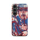 Smoking Peasant - Ernst Ludwig Kirchner Samsung Case, Galaxy S24 Plus / Matte, Smartphone Case Blue Red Abstract Human Figure Design