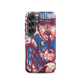 Smoking Peasant - Ernst Ludwig Kirchner Samsung Case, Galaxy S25 / Matte, Smartphone Blue Red Abstract Art Design Case