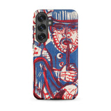 Smoking Peasant - Ernst Ludwig Kirchner Samsung Case, Galaxy S25 Plus / Matte, Smartphone Case Bold Expressive Print Man Red Blue