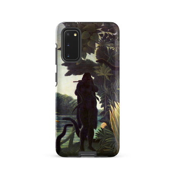 The Snake Charmer - Henri Rousseau Phone Case Samsung Galaxy S20 / Matte Phone Case Dark Silhouetted Figure Flute Amidst Lush Henri