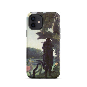 The Snake Charmer - Henri Rousseau Phone Case Iphone 12 / Matte Phone Case Dark Silhouetted Figure Flute Amidst Lush Henri Rousseau Iphone,