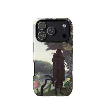 The Snake Charmer - Henri Rousseau Phone Case Iphone 17 Pro / Matte Phone Case Detailed Dark-toned Illustration Figure Lush Jungle Henri