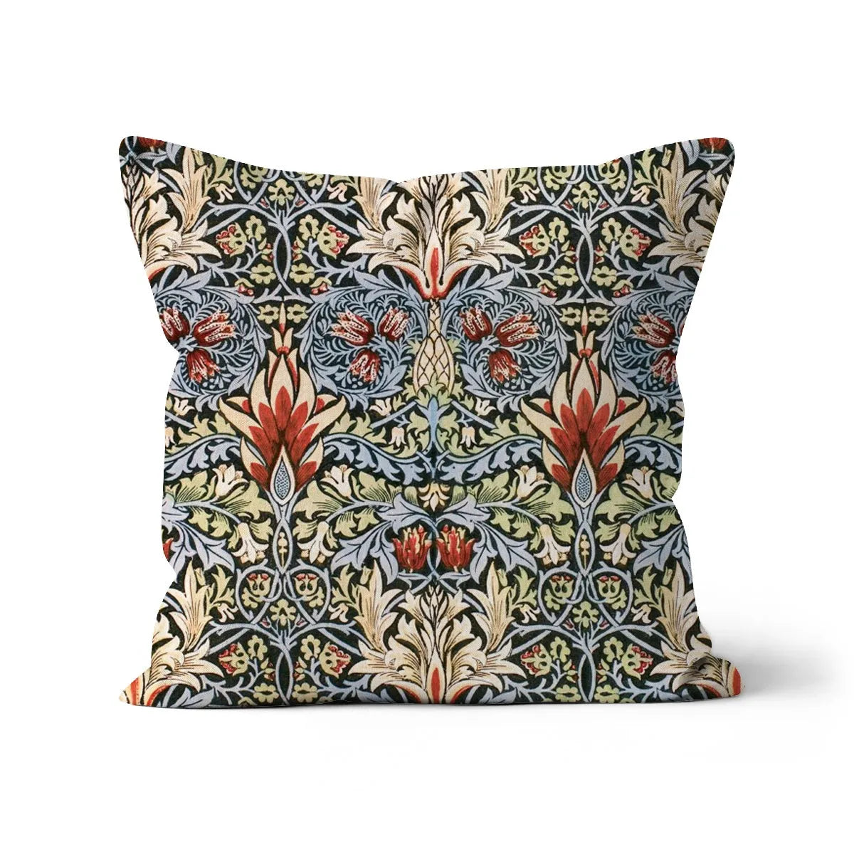 Snakeshead - William Morris Cushion - Decorative Throw Pillow - Linen / 18’x18’ - Throw Pillows - Aesthetic Art