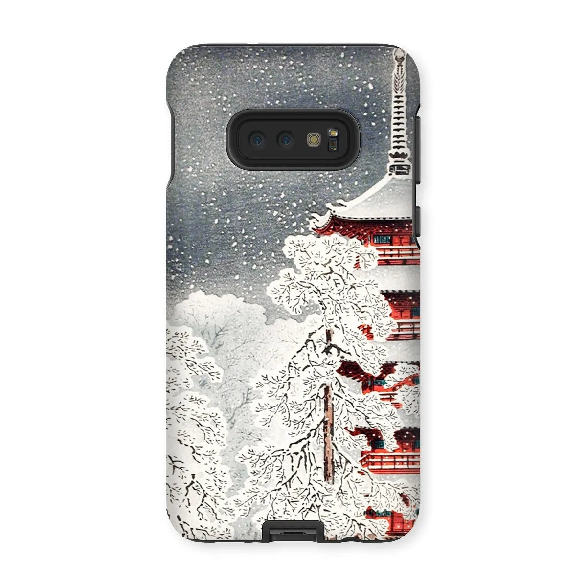 Snow At Asakusa - Shin-hanga Phone Case - Takahashi Shōtei - Samsung Galaxy S10e / Matte - Mobile Phone Cases