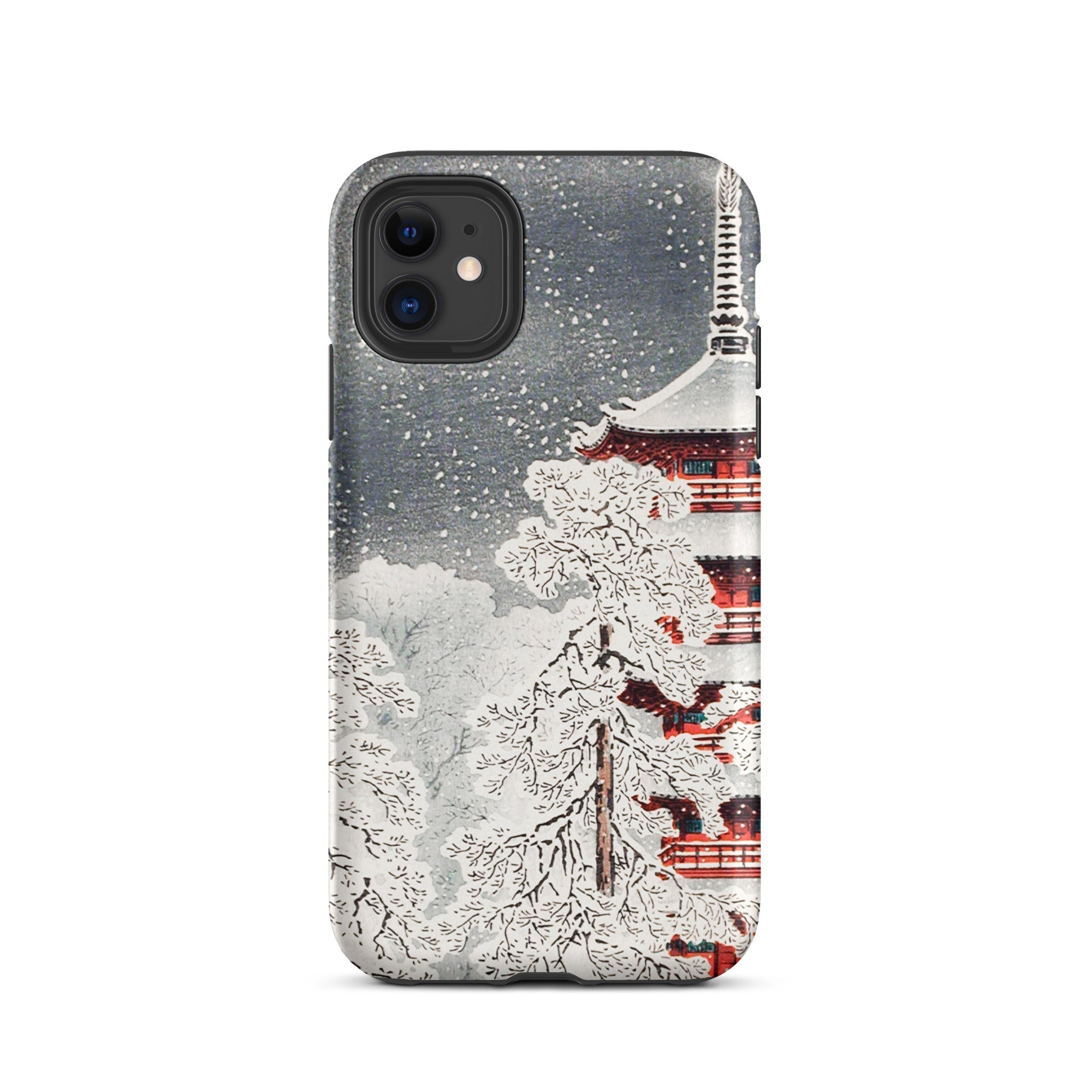 Snow at Asakusa Takahashi Shōtei Shin Hanga Iphone Case, 11 / Matte, Japanese Pagoda Phone Case