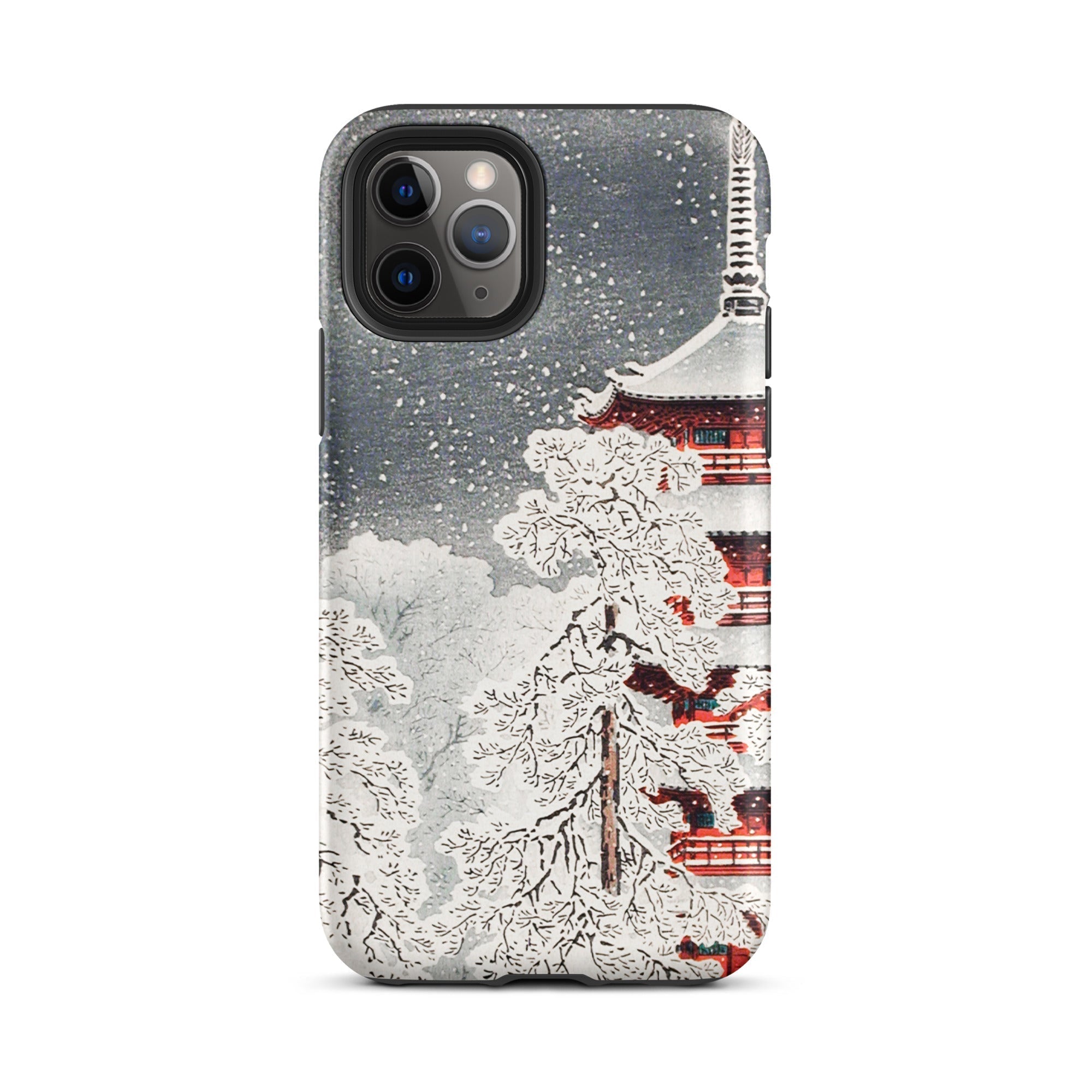 Snow at Asakusa Takahashi Shōtei Shin Hanga Iphone Case, 11 Pro / Matte, Iphone Case Snowy Pagoda Design