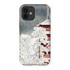 Snow at Asakusa - Takahashi Shōtei Shin-hanga Iphone Case, 12 / Matte, Phone Case Japanese Winter Scene Pagoda Snow-covered Trees