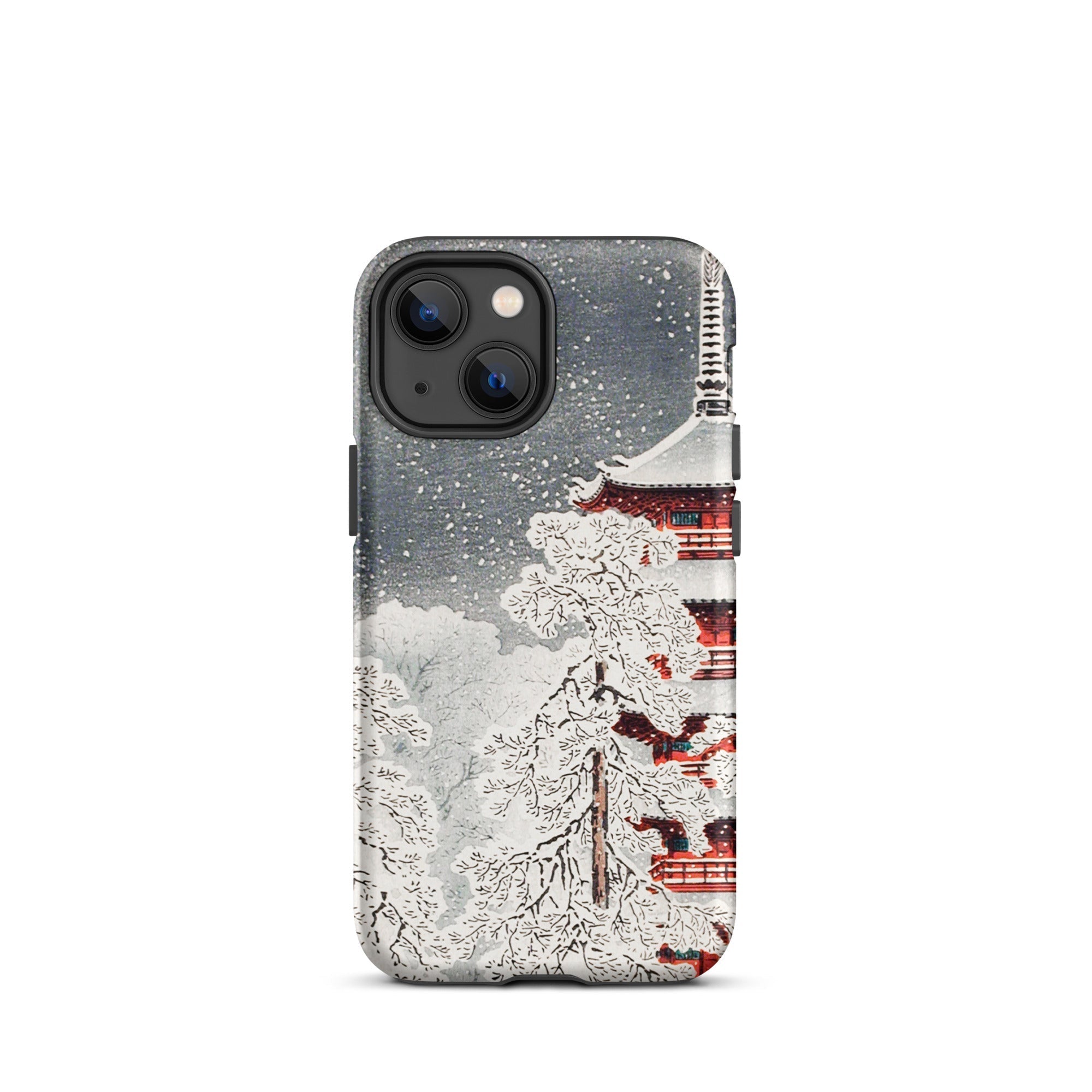 Snow at Asakusa Takahashi Shōtei Shin Hanga Iphone Case, 13 Mini / Matte, Phone Case Snowy Pagoda Design