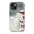 Snow at Asakusa - Takahashi Shōtei Shin-hanga Iphone Case, 14 / Matte, Phone Case Japanese Winter Scene Pagoda Snow-covered Trees