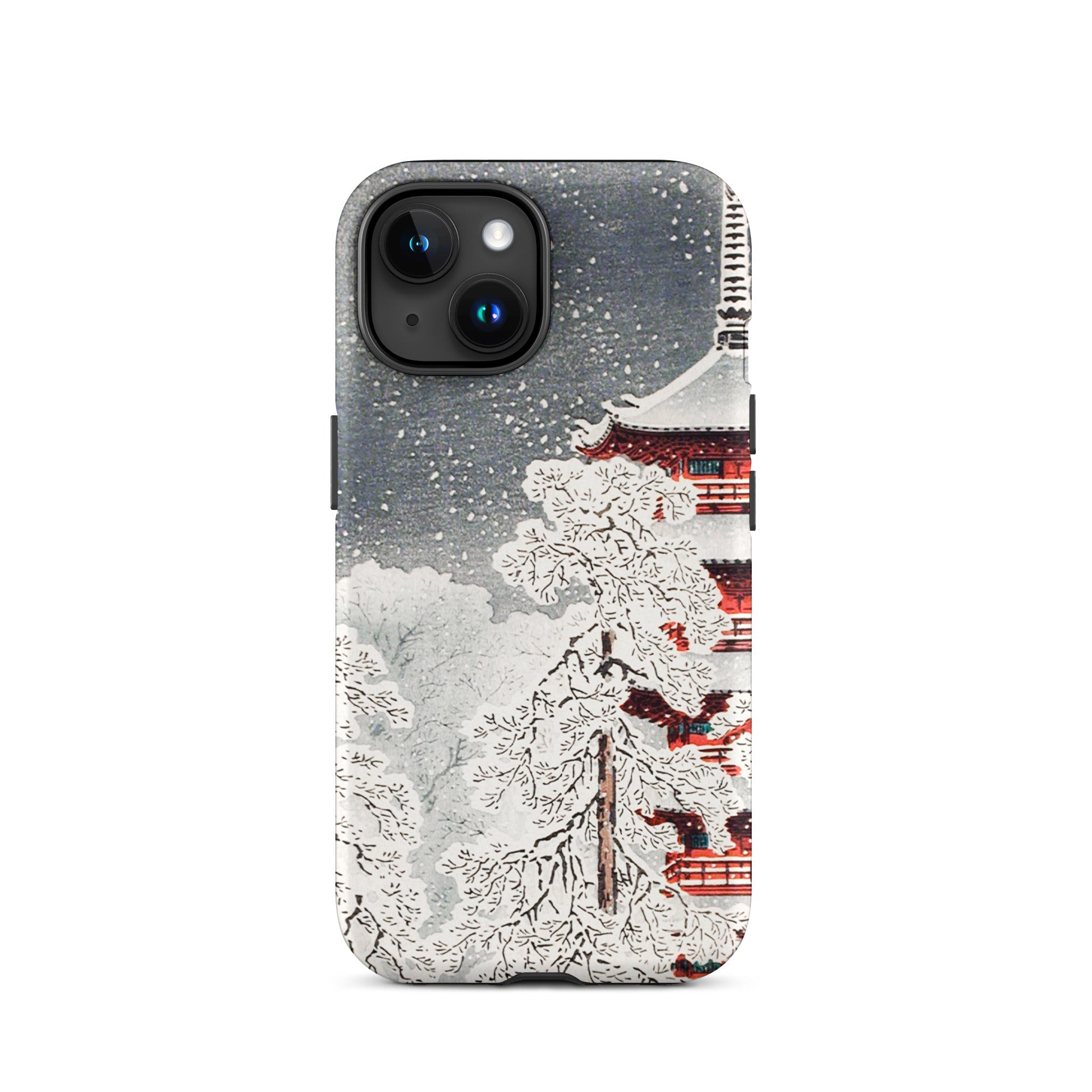 Snow at Asakusa Takahashi Shōtei Shin Hanga Iphone Case, 15 / Matte, Japanese Pagoda Phone Case