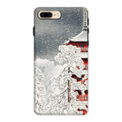 Snow at Asakusa - Takahashi Shōtei Shin-hanga Iphone Case, 8 Plus / Matte, Phone Case Japanese Winter Scene Pagoda Snow-covered Trees