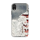Snow at Asakusa - Takahashi Shōtei Shin-hanga Iphone Case, Xr / Matte, Phone Case Japanese Winter Scene Pagoda Snow-covered Trees
