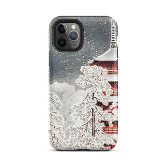 Snow at Asakusa - Takahashi Shōtei Shin-hanga Phone Case Iphone 11 Pro / Matte Iphone Case Snowy Pagoda Design Takahashi Shōtei, Shin-hanga