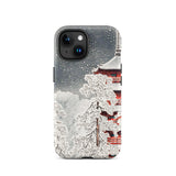 Snow at Asakusa - Takahashi Shōtei Shin-hanga Phone Case Iphone 15 / Matte Japanese Pagoda Phone Case Takahashi Shōtei, Shin-hanga