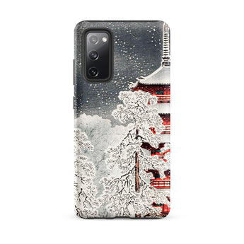 Snow at Asakusa - Takahashi Shōtei Shin-hanga Samsung Case, Galaxy S20 Fe / Matte, Smartphone Case Japanese Pagoda Snowy Trees