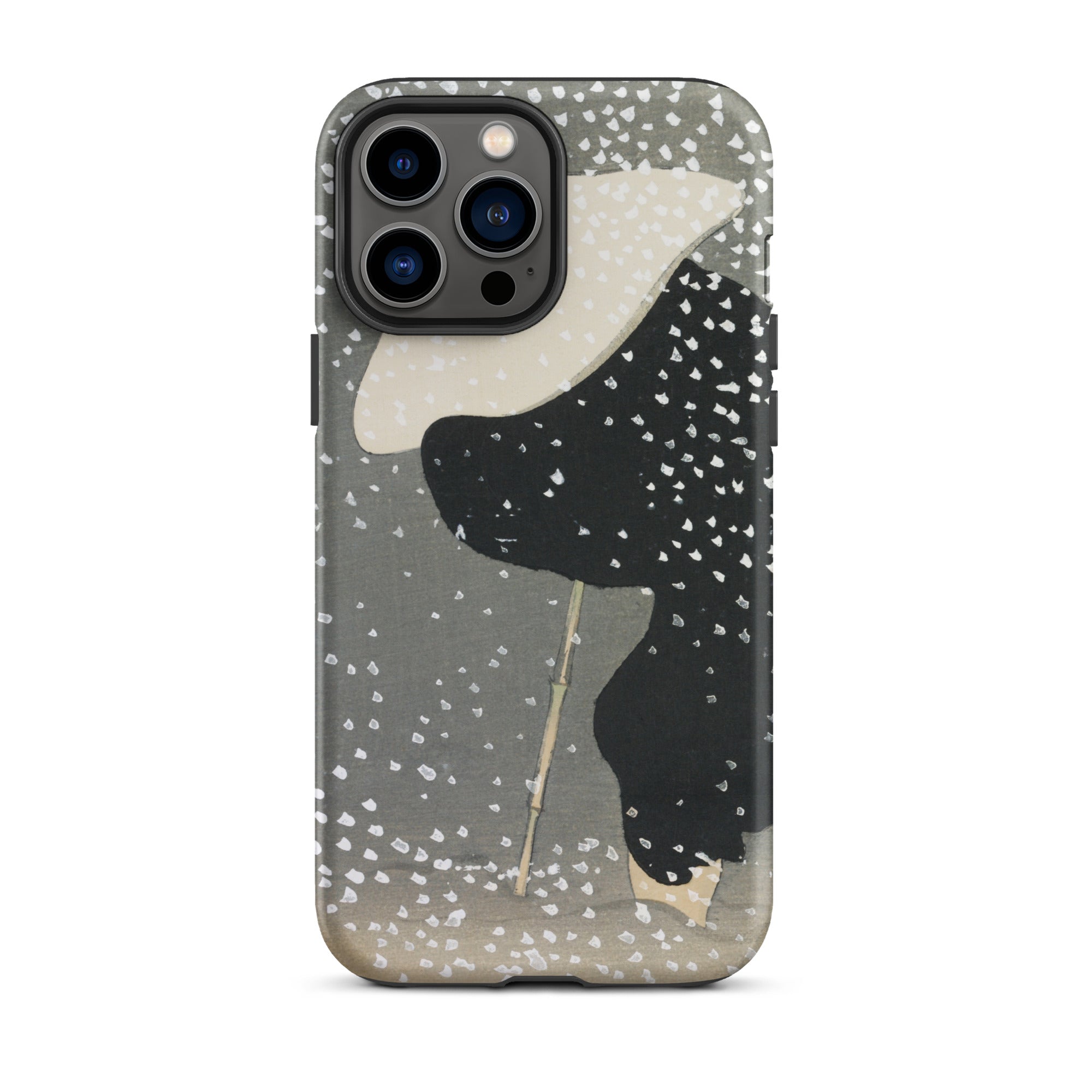 Snow Kamisaka Sekka Meiji Art Iphone Case, 13 Pro Max / Matte, Phone Case Snowy Landscape Design